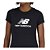 Camiseta Feminina New Balance MC Essentials Preta - WT3154 - Imagem 2