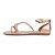 Sandália Feminina Dakota Rasteira Metalizada Rose - Y6513 - Imagem 3
