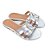 Chinelo Feminino Giulia Domna Rasteira Prata - 016081 - Imagem 2