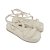 Sandália Feminina Dakota Flatform Tiras Trançadas Bege - Y65 - Imagem 2