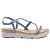 Sandália Feminina Beira Rio Flatform Strass Azul Jeans - 838 - Imagem 1
