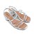 Sandália Feminina Mississipi Rives Metal Prata - Q9732 - Imagem 2