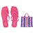 Chinelo Feminino Santa Lolla Flip Flop com Bolsa Rosa Neon - Imagem 1