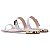 Chinelo Feminino Luz da LuaCouro Venus Prata - 80270028 - Imagem 3