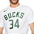 Camiseta Masculina Nike MC NBA Milwaukee Bucks Branca - DR63 - Imagem 4