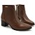 Bota Feminina Pegada Cano Baixo Couro Marrom Toffe - 280502 - Imagem 2