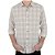 Camisa Social Masculina Ogochi ML Xadrez Slim Bege - 0015 - Imagem 1