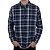 Camisa Social Masculina Ogochi ML Xadrez Slim Marinho - 0015 - Imagem 3