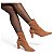 Bota Feminina Giulia Domna Cano Baixo Knit Marrom - 593001 - Imagem 4