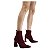 Bota Feminina Jorge Bischoff Cano Baixo Knit Bordô - J17345 - Imagem 5