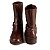 Bota Feminina Tanara Cano Médio Couro Marrom Café - T9112 - Imagem 3