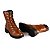 Bota Feminina Tanara Coturno Couro Marrom Caramelo - T9113 - Imagem 4