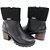 Bota Feminina Pegada Couro CB Salto Bloco Preta - 2813 - Imagem 3