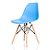 Conjunto Mesa Eiffel 90cm Branca + 4 Cadeiras DSW Eiffel Design Charles Eames Azul - Imagem 4