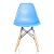 Conjunto Mesa Eiffel 90cm Branca + 4 Cadeiras DSW Eiffel Design Charles Eames Azul - Imagem 5