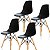 Conjunto Mesa Eiffel 90cm Preta + 4 Cadeiras DSW Eiffel Design Charles Eames Preta - Imagem 4