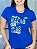 T-SHIRT FEMININA - FELIZ A NAÇÃO CUJO DEUS É O SENHOR - COR AZUL ROYAL - Imagem 2