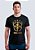 T-SHIRT MASCULINA - BRASÃO DOURADO GRANDE - COR PRETO - Imagem 1