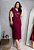 VESTIDO MIDI - GRATIDÃO CORAÇÃO PÉROLAS - COR BORDO - Imagem 1