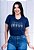 T-SHIRT FEMININA - JESUS - COR AZUL MARINHO - Imagem 1