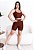 CONJUNTO DE SHORT FITNESS - MARROM - Imagem 1