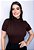T-SHIRT GOLA ALTA - COR MARROM - Imagem 1