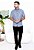 CAMISA SLIM  - ESTAMPADA - MANGA CURTA - COR AZUL MARINHO - Imagem 3
