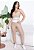 CONJUNTO FITNESS - BICOLOR - BEGE COM DETALHE BRANCO - Imagem 1