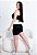 CONJUNTO DE SHORT FITNESS - BICOLOR - PRETO COM DETALHE BRANCO - Imagem 3