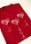 T-SHIRT FEMININA - 3 CORAÇÕES BALÕES PÉROLAS - COR VERMELHO - Imagem 5
