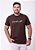 T-SHIRT MASCULINA -  SEJA FORTE E CORAJOSO  - COR MARROM - Imagem 1