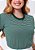T-SHIRT FEMININA - LISTRADA - COR VERDE - Imagem 2