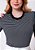 T-SHIRT FEMININA - LISTRADA - COR PRETO - Imagem 3