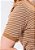 T-SHIRT FEMININA - LISTRADA - COR PÃO DE MEL - Imagem 3