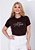 T-SHIRT FEMININA - VIVO DEBAIXO DE SUA GRAÇA - COR MARROM - Imagem 1