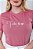 T-SHIRT FEMININA - FEITA DE FÉ  - COR ROSA SECO - Imagem 1