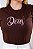 T-SHIRT FEMININA - PROTEGIDA POR DEUS - COR MARROM - Imagem 1