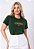 T-SHIRT FEMININA - O SENHOR É O MEU PASTOR - COR VERDE PROFUNDO - Imagem 1