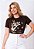 T-SHIRT FEMININA - FORTE E CORAJOSA - COR MARROM - Imagem 1