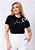 T-SHIRT FEMININA - JESUS BORBOLETAS OMBRO- COR PRETO - Imagem 2