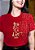 T-SHIRT FEMININA - GRATIDÃO ESTRELAS - COR VERMELHO - Imagem 2