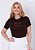 T-SHIRT FEMININA - LIVRAI-ME DE TODO MAL - COR MARROM - Imagem 2