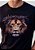 T-SHIRT MASCULINA - LEÃO ELE VIVE COROA - COR PRETO - Imagem 2