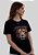 T-SHIRT FEMININA - LEÃO ELE VIVE COROA - COR PRETO - Imagem 3