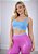CONJUNTO FITNESS FILETE - CALÇA ROSA FUCSIA /TOP AZUL BEBÊ - Imagem 2