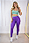 CONJUNTO FITNESS FILETE - CALÇA LILÁS /TOP VERDE - Imagem 1