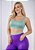 CONJUNTO FITNESS FILETE - CALÇA LILÁS /TOP VERDE - Imagem 3