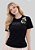T-SHIRT FEMININA - FLOR OMBRO ENTREGUE E DESCANSE- COR PRETO - Imagem 2