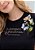 T-SHIRT FEMININA - FLOR OMBRO ENTREGUE E DESCANSE- COR PRETO - Imagem 1