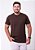 T-SHIRT MASCULINA - BASICA - COR MARROM - Imagem 1